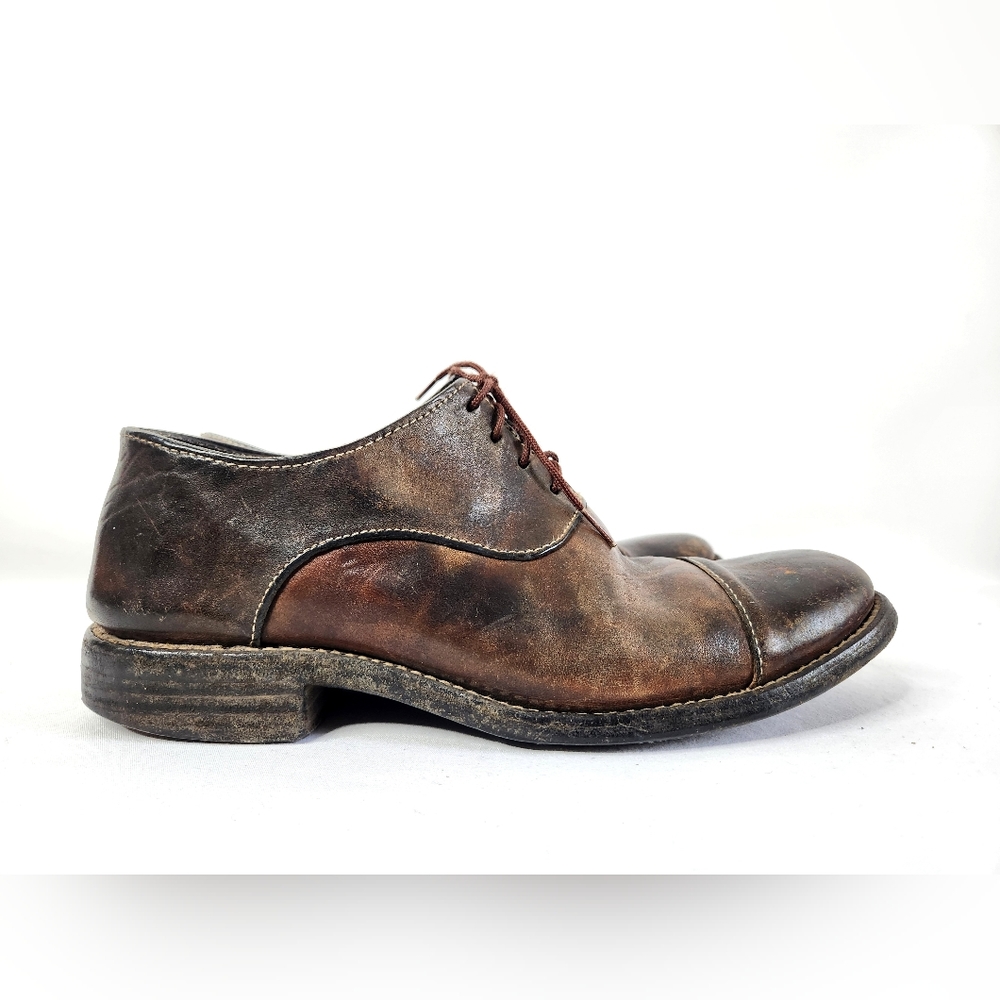 Augusto Brown Leather Lace Up Ankle Boots Italy Craftsmanship Vintage? Men's 8.5